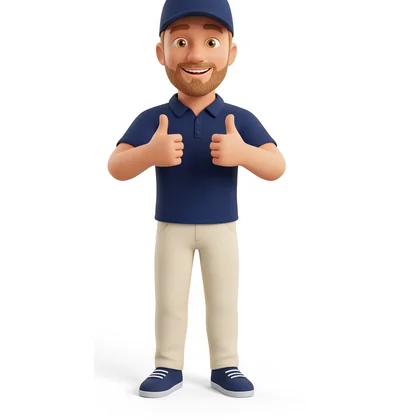 Sam giving a double thumbs up